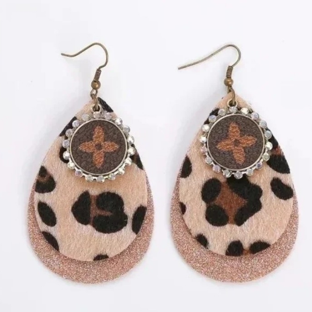 Leopard print earrings